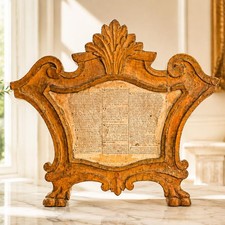 Baroque 18th Century Antique Italian Catholic Carved Wood Tridentine Latin Mass picture