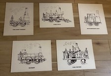 Vintage Mid 20th Century 5 Prints From Francis William Webb, Trains 11X14 picture