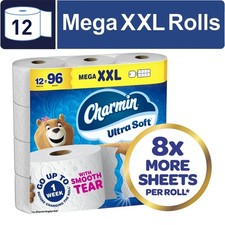 Charmin Ultra Soft Toilet Paper, 12 Mega XXL Rolls, 2-Ply Bath Tissue picture