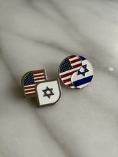 Support Israel USA 2 X Unique Lapel Pins picture