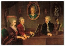Mozart Family Classic Painting Salzburg 1780 Postcard picture