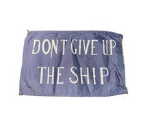 Vintage DONT GIVE UP THE SHIP Mini Flag War of 1812 Put in Bay Ohio picture