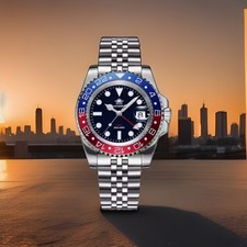 Addiesdive AD2050 GMT Watch-Black Dial PEPSI Bezel, Swiss Ronda Movement  picture