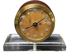 1940's Lucite/fiberglass/wood Art Deco Clock converted to battery picture