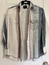 Wrangler Brushpopper Western Vintage Shirt 15.5-34 Medium picture