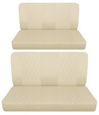 Fits 1963 to 1968 Buick Wildcat 4 Door Front and Rear bench seat covers beige picture