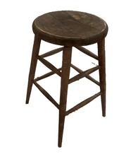 Vintage S Bent & Bros Stool 1920s Antique Wood Farm Milking Seat picture