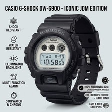 New CASIO G-SHOCK DW-6900WD-1JF Black Brilliant White Men's Watch JDM Authentic picture