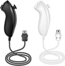 1/2Pack Wii Nunchuck Black White For Nintendo nunchucks for Nintendo Wii / Wii U picture