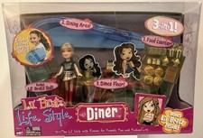 MGA LIL BRATZ LIFE STYLE DINER PLAY SET CARRYING CASE W/ DOLL RARE NEW SEALED picture