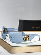 Balenciaga BB0359S Eyewear One‑Piece Shield Style Light Blue Tint 99‑01‑115 picture