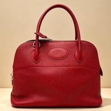 HERMÈS Bolide 35 Rouge Grenat Taurillon Clemence Leather Handbag picture