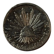 1826 MO Mexico City 2 Reales Small Silver First Mexican Republic D7 picture