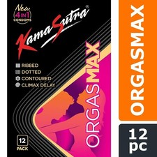 KamaSutra Luxury Series Condoms Orgasmax (4in1) Ribbed Dotted Contoured 12 Pcs picture