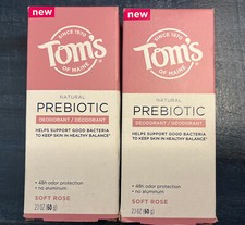 TOM’S OF MAINE NATURAL PREBIOTIC DEODORANT SOFT ROSE 2.1oz/60g - 2 Pack picture