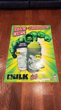 VTG 2003 Hulk 7-Eleven Mountain Dew Slurpee Promo Display Poster Rare.37x27 picture