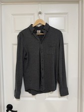 FAHERTY Men's Coastline Knit Button Up Shirt Small S $178 - Charcoal picture
