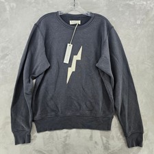 Imogene and Willie The Bolt Sweatshirt Unisex Medium Black Lightning Bolt NWT picture