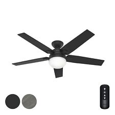 Hunter Fan 52 in Casual Matte Black Indoor Ceiling Fan with Light Kit and Remote picture
