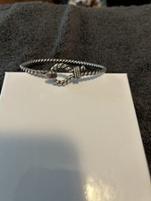 Rope Vintage Sterling Silver 925 Bangle Cuff Bracelet Southwest Navajo  picture