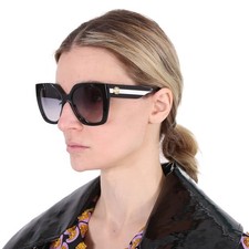 Gucci Grey Gradient Butterfly Ladies Sunglasses GG1300S 004 55 GG1300S 004 55 picture