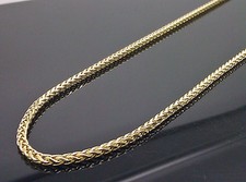Real 10k Yellow Gold Palm Chain Necklace 3mm 24