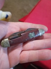 Boy Scouts Folding Pocket Knife Multi-Tool w/ BSA Shield Emblem Wood Handle Read picture
