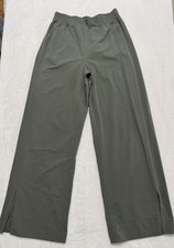 Lululemon Women’s Green Stretch Woven Wide Leg High Rise Pants Size Medium picture