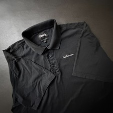 VTG Gulfstream Shirt Mens XL Black Airplane Polo Workwear Y2k Jet Golf Employee picture