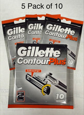 5 x Gillette Contour Plus Razor Blades Fits All Atra Razors - 50 Cartridges picture