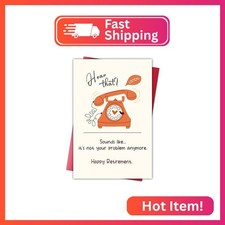 Cheeklee Funny Retirement Card for Him Her, Humor Leaving Card for Men Women, Re picture