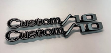 Emblem Custom Billet Front Fender 'Custom/10' Custom10 C10 K10 Truck 1967-1972 picture