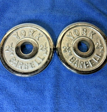 CHROME York Barbell 2.5 lb Plates Set of 2 Standard Weights 1
