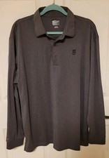 Greg Norman Shark Gray Short Sleeve Performance Polo Shirt Men's XL picture