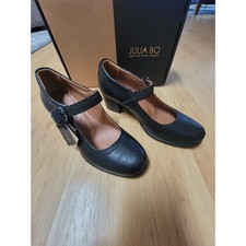 nwt Julia Bo Joplin Leather Mary Jane Pumps Black Polka Dot US 6.5-7 EU 37 picture