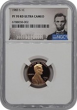 1983-S Lincoln Memorial Proof Penny Coin 1 Cent NGC PF70 Ultra Cameo picture