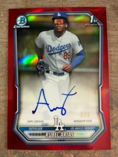 Rubel Arias 2026 Bowman Chrome True RED Refractor Autograph on Card Auto #2/5 picture