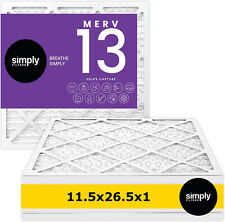 Simply Filters 11.5x26.5x1 MERV 13, MPR 1500, AC Furnace HVAC Air Filter picture