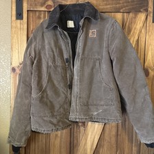 Vintage 1998 Carhartt J22CHT Brown Arctic Jacket Quilted Size Tall Large picture