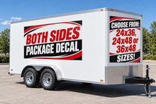Custom Trailer Decals Both Sides Package Full Color Printed Design picture