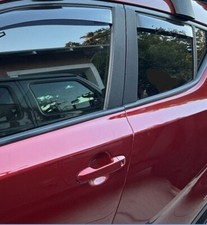 fit:2016-2024 Jaguar XF 8Pc Pillar Post Trim Cover Carbon Fiber Matte Black picture