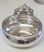 Tuttle JACOB HURD Sterling Silver Porringer Boston Marked Pine Tree Truman 7