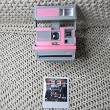 Vintage Polaroid 600 Cool Cam Instant Film Camera Pink Gray TESTED Works picture