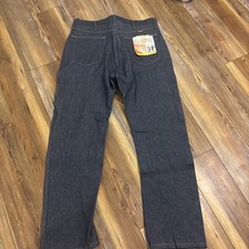 NWT RUSTLER Men Vintage 80s US Made Regular Bootcut Jeans 36x30 Dk Blue 87624NV picture