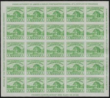US #730 M/NGAI VF 1933 1c Century of Progress Souvenir Sheet of 25 picture