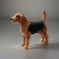 FOREST TOYS OF BROCKENHURST 1920s Wooden Miniature Hound Dog Standing Hunt Scene picture
