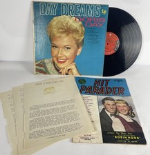 Doris Day Vintage Lot 1952 Hit Parader + 1955 Day Dreams LP + Fan Club Letter picture