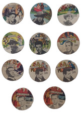 1961 Vintage TV Western Disc Cards Lot 11 Maverick Bonanza Mike Hammer Argentina picture