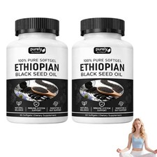 Purely Nutrient Ethiopian Black Seed Oil Capsules 4.64% Thymoquinone 60 Count picture