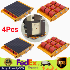 4PCS 15T Heavy Duty Machine Dolly Skate Machinery Roller Mover Cargo Trolley picture